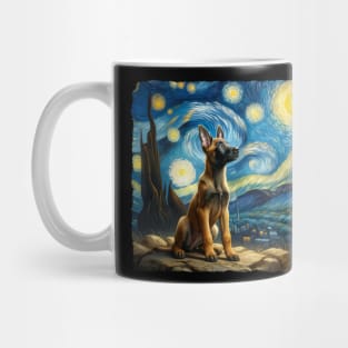 Starry Airedale Terrier Portrait - Dog Portrait Mug
